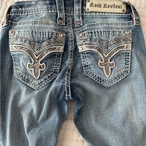 Rock Revival Denim with Embroidered Pockets